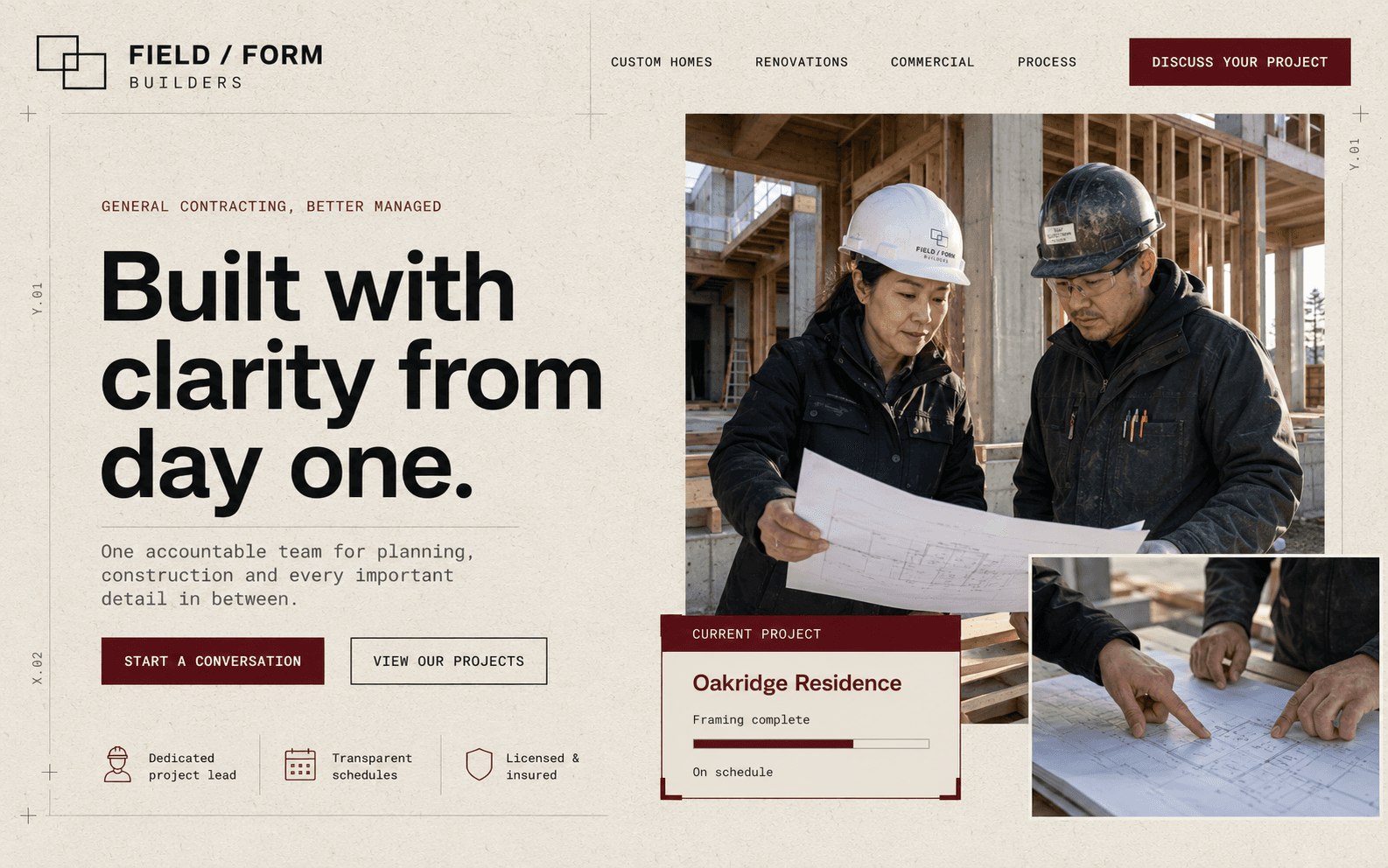 Field Form Builders website hero concept
